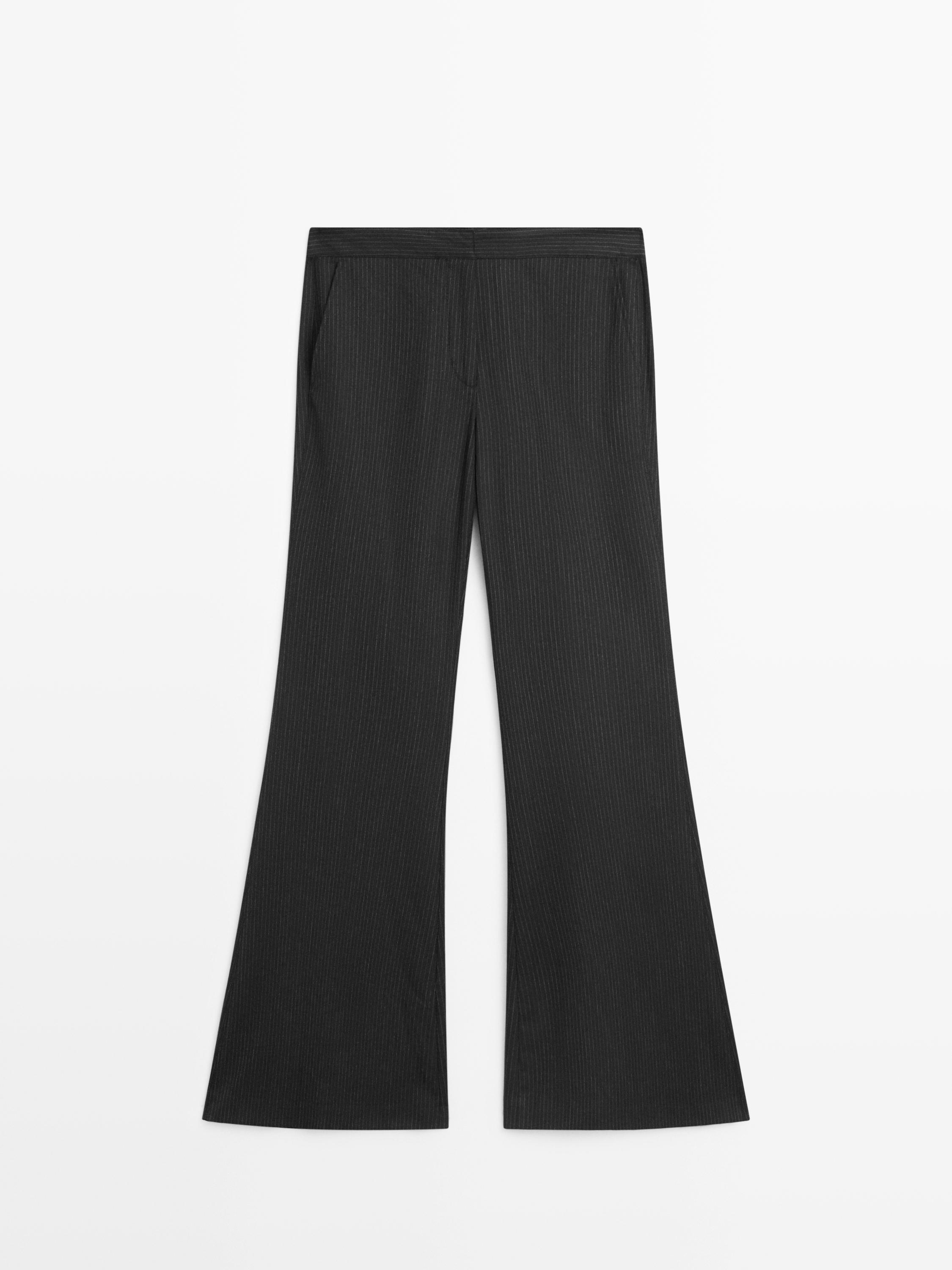 Pantalon flare fit à rayures tennis